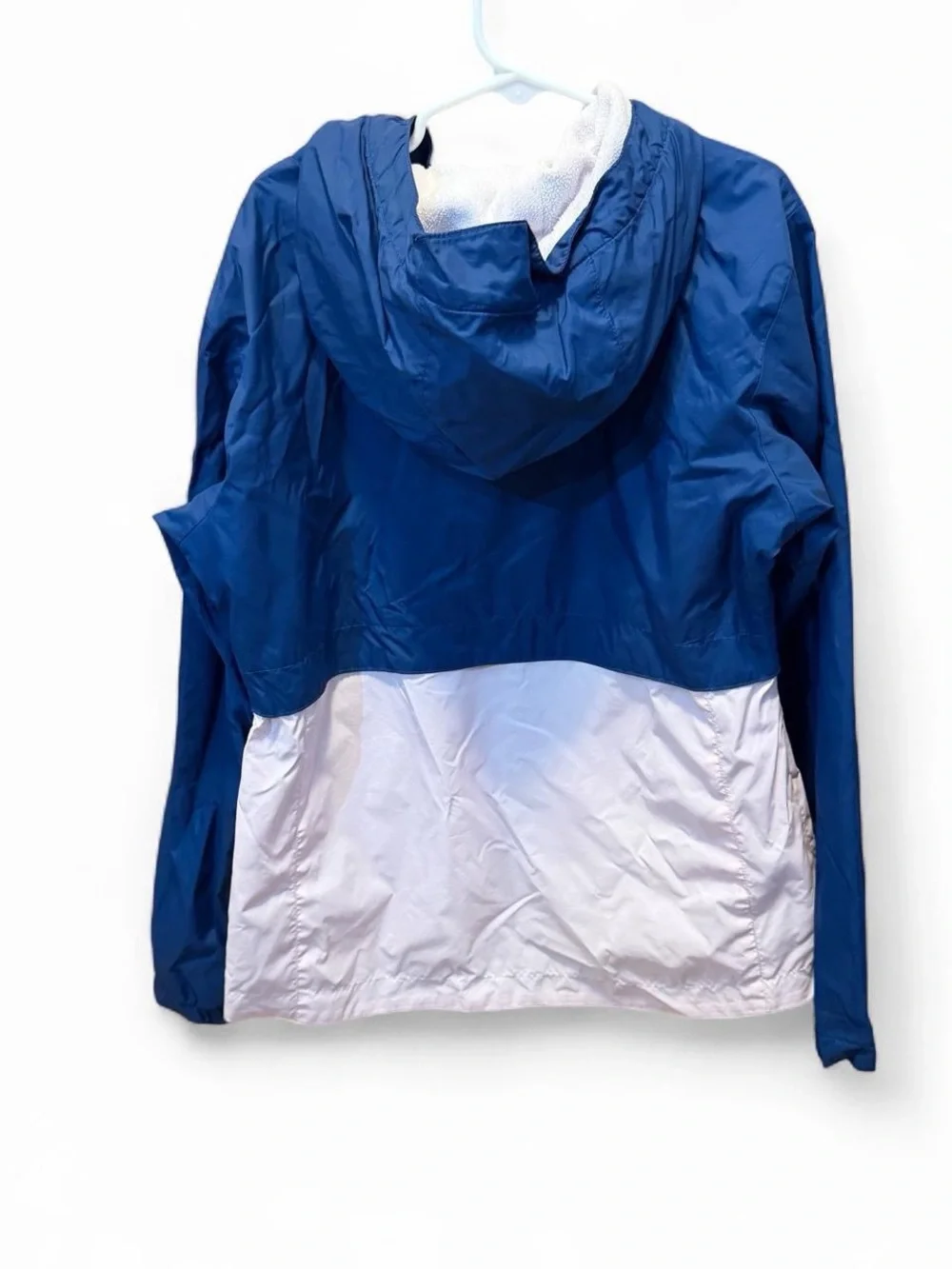 Columbia Kids Blue and Light Pink Hooded Rain Jacket